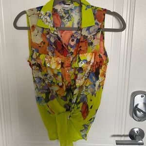 COVET Floral Tie Crop Top